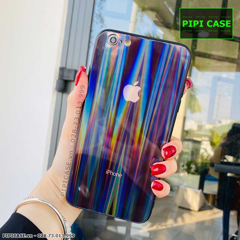 Ốp Lưng iPhone 6 / 6S - Kính Cầu Vồng - Đen