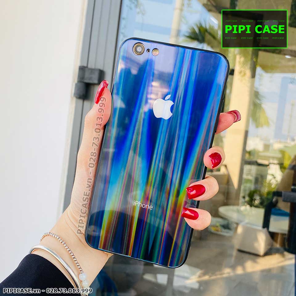 Ốp Lưng iPhone 6 / 6S - Kính Cầu Vồng - Xanh Đen