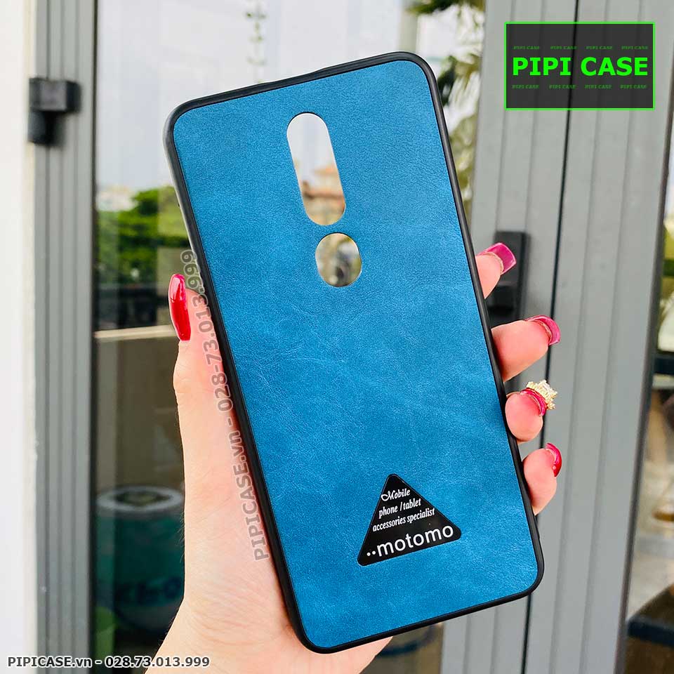 Ốp Lưng Oppo F11 Pro - Da Motomo - Xanh