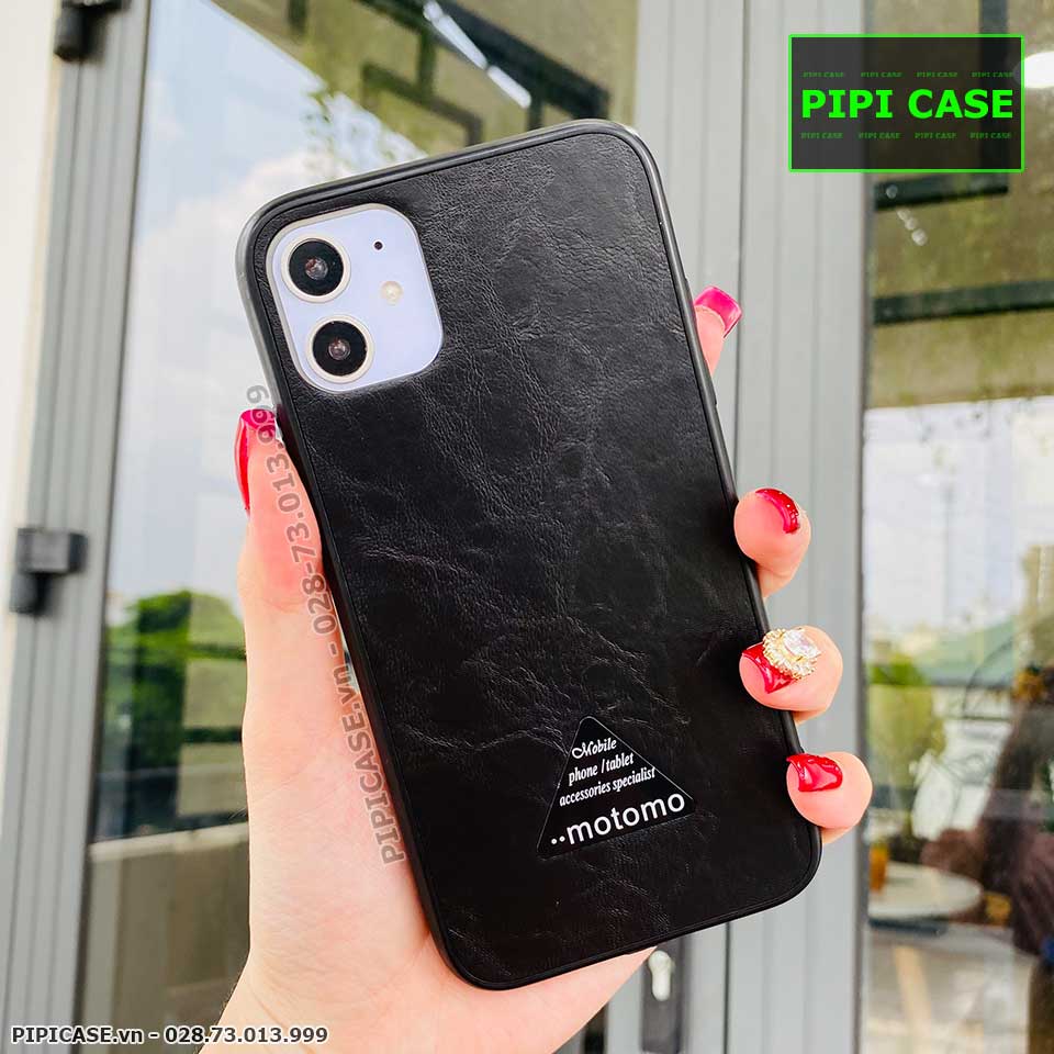 Ốp Lưng iPhone 11 - Da Motomo - Đen