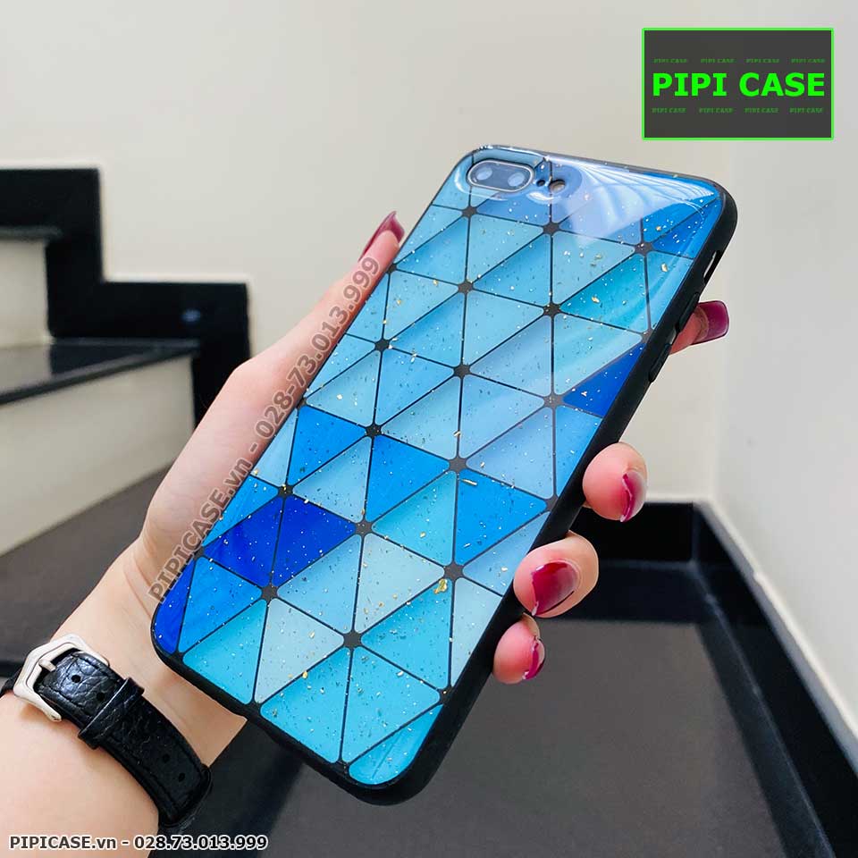 Ốp Lưng iPhone 7 Plus / 8 Plus - Tam Giác - Xanh Dương