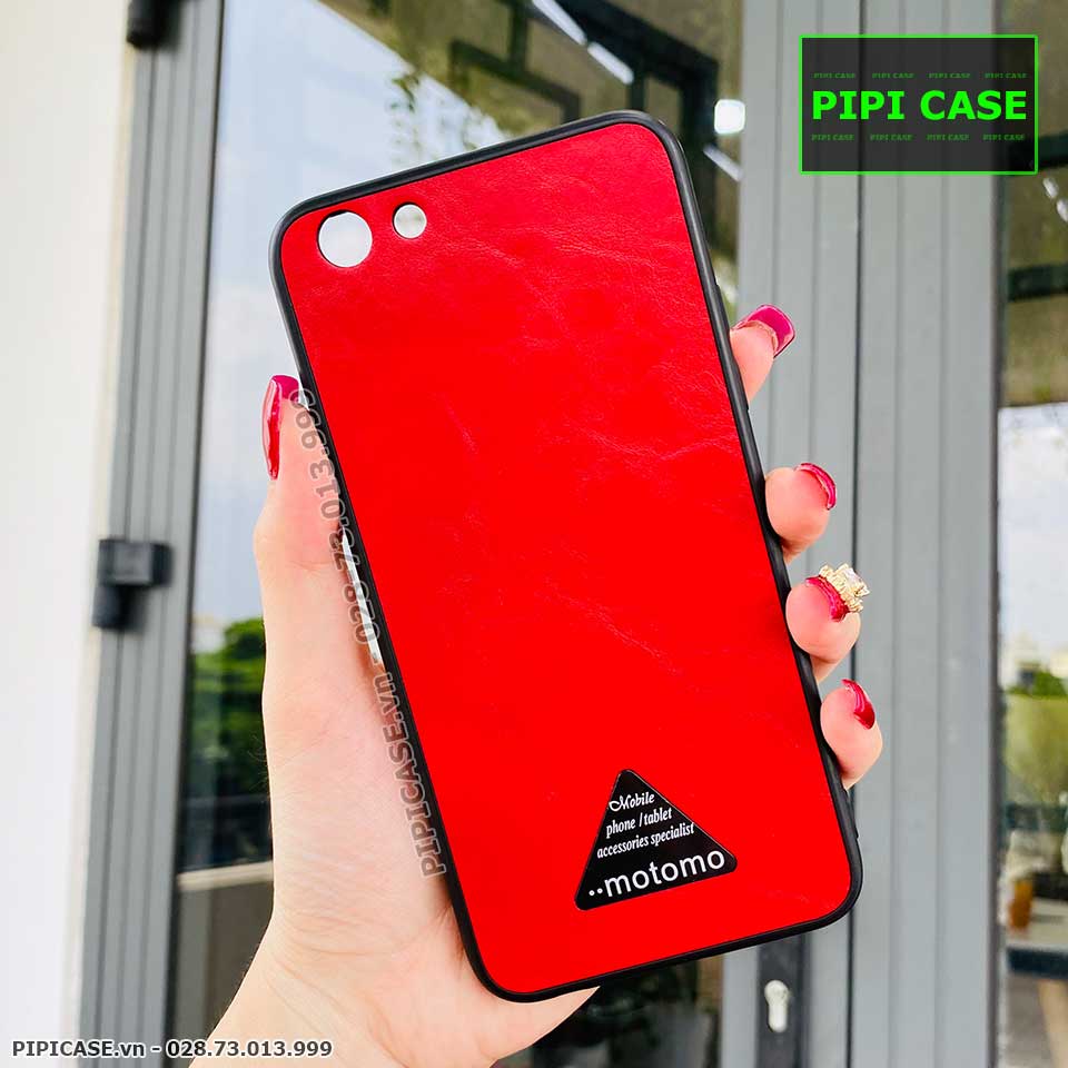 Ốp Lưng Oppo F3 - Da Motomo - Đỏ