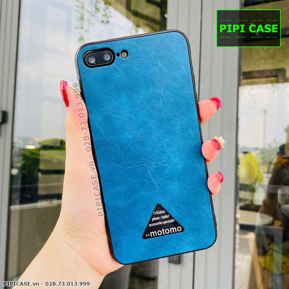 Ốp Lưng iPhone 7 Plus / 8 Plus - Da Motomo - Xanh