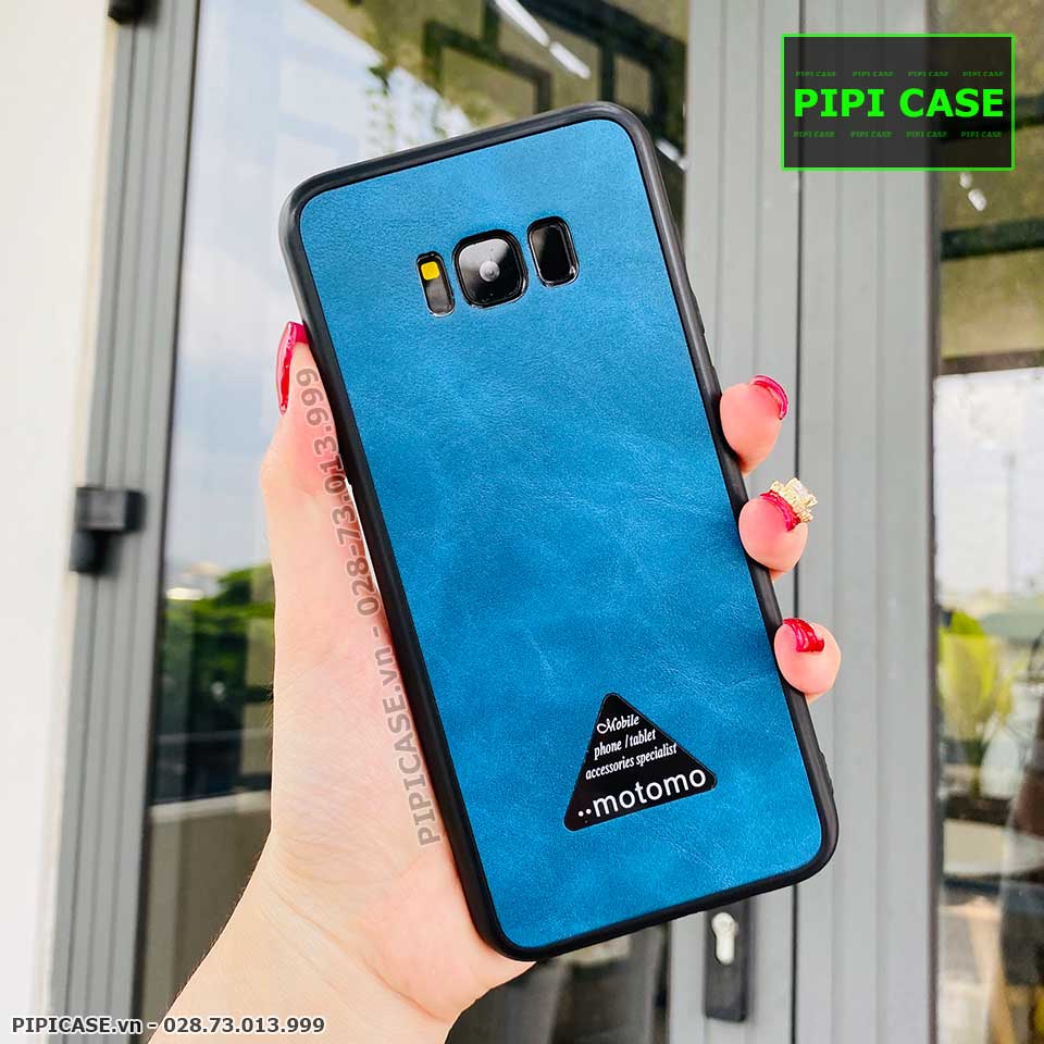 Ốp Lưng Samsung S8 Plus - Da Motomo - Xanh