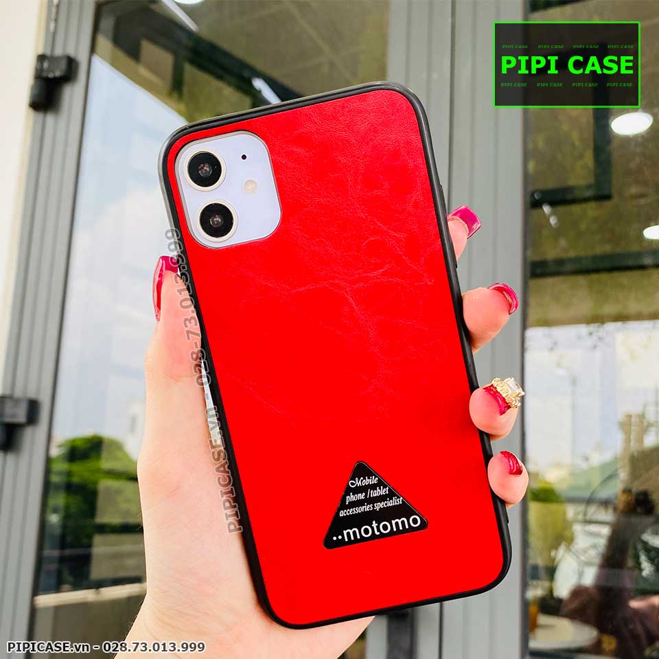 Ốp Lưng iPhone 11 - Da Motomo - Đỏ
