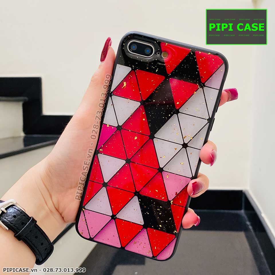Ốp Lưng iPhone 7 Plus / 8 Plus - Tam Giác - Đỏ