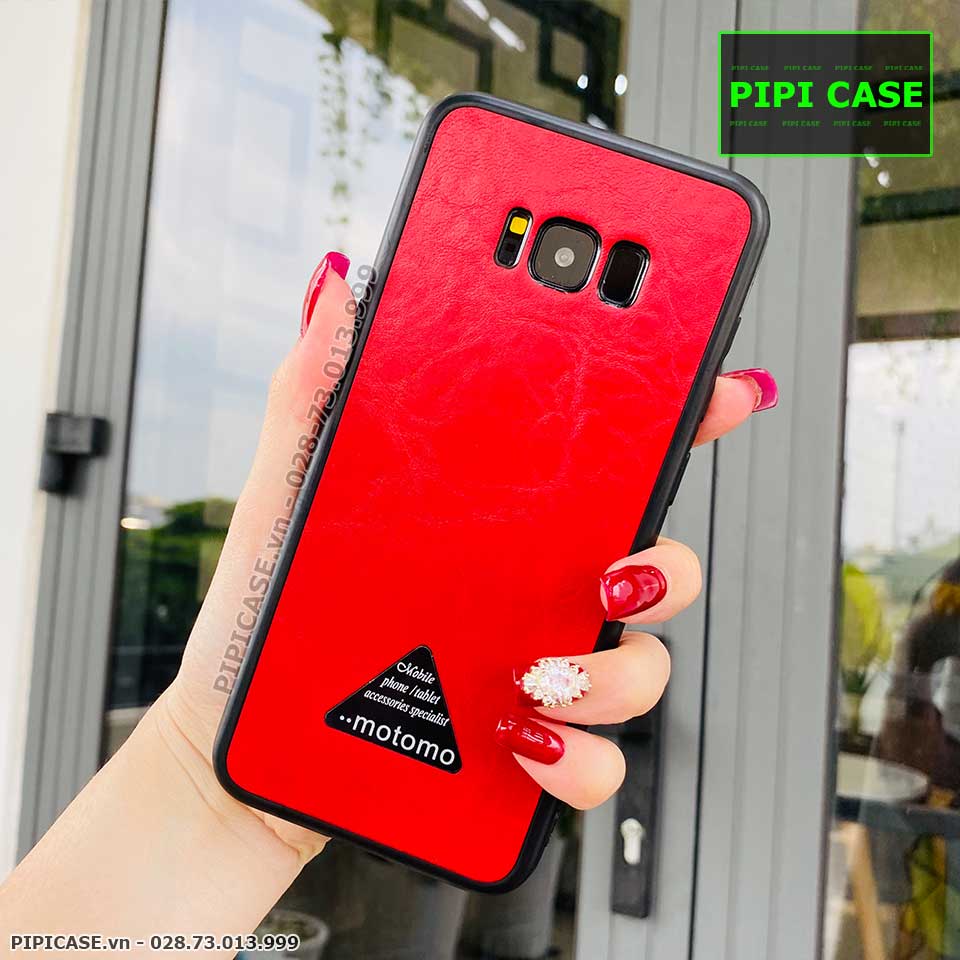 Ốp Lưng Samsung S8 Plus - Da Motomo - Đỏ
