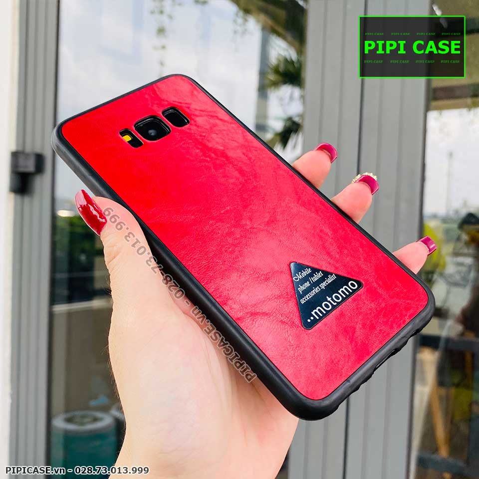 Ốp Lưng Samsung S8 Plus - Da Motomo - Đỏ