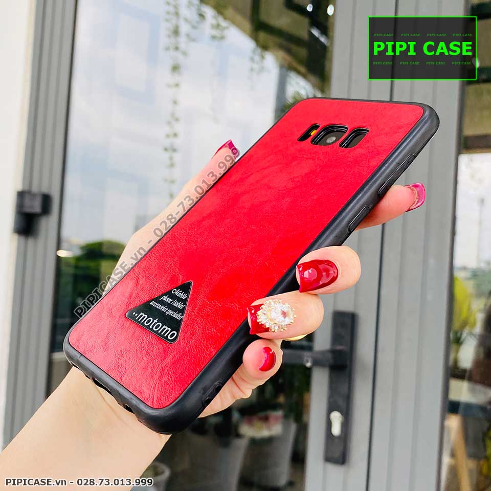 Ốp Lưng Samsung S8 Plus - Da Motomo - Đỏ