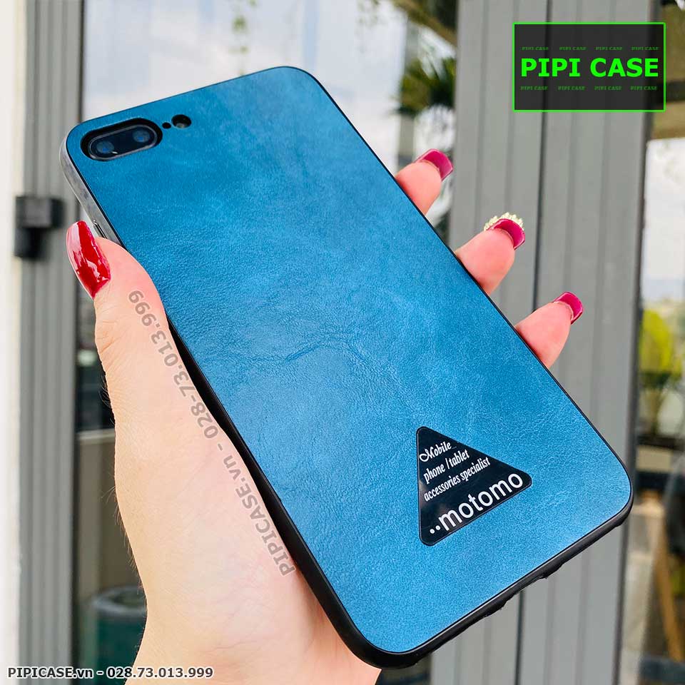 Ốp Lưng iPhone 7 Plus / 8 Plus - Da Motomo - Xanh