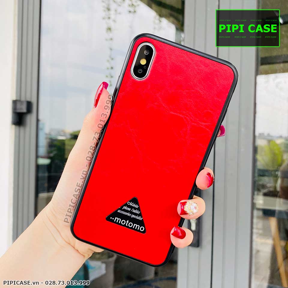 Ốp Lưng iPhone XS Max - Da Motomo - Đỏ