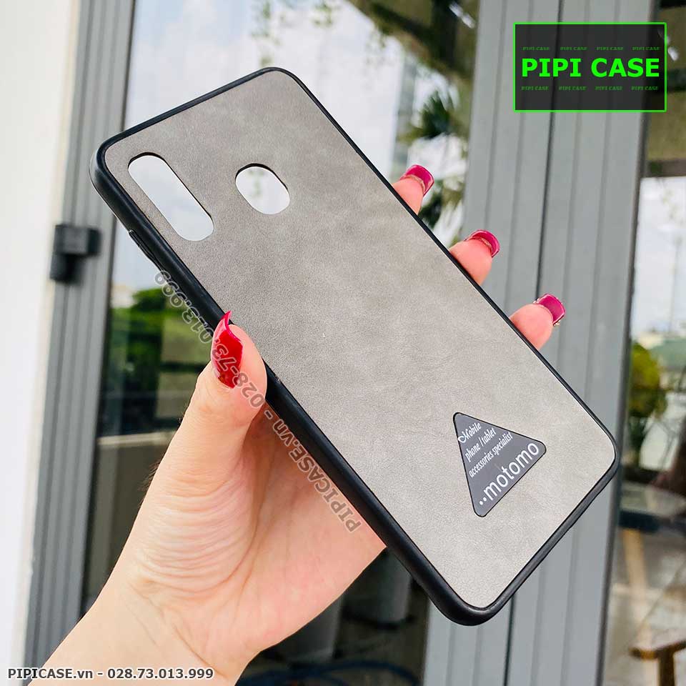 Ốp Lưng Samsung A20 / A30 - Da Motomo - Xám