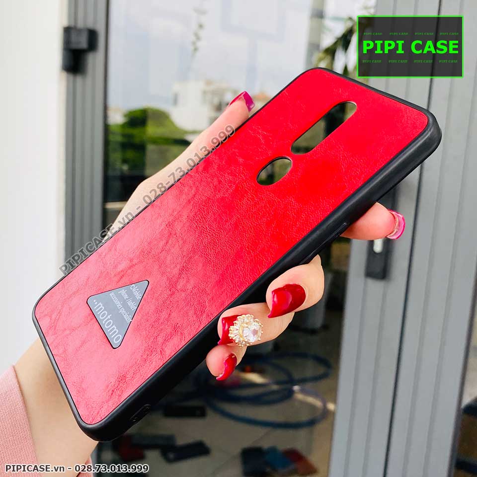 Ốp Lưng Oppo F11 Pro - Da Motomo - Đỏ