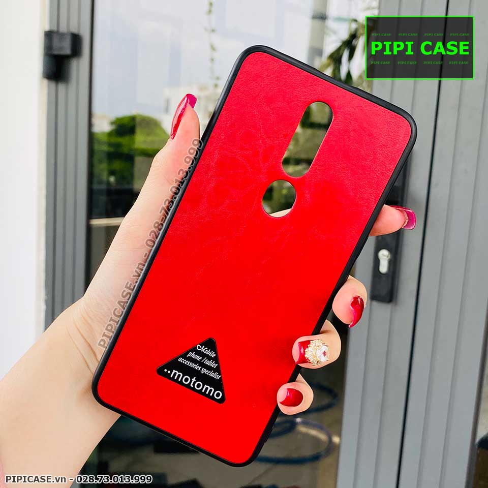 Ốp Lưng Oppo F11 Pro - Da Motomo - Đỏ