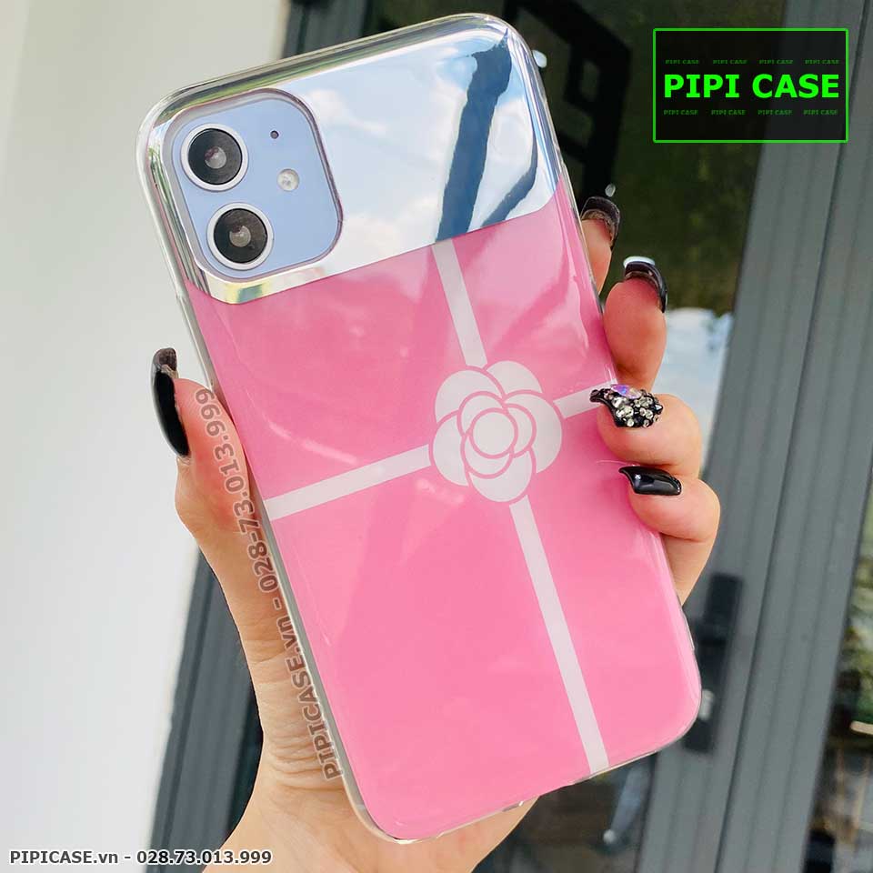 Ốp Lưng iPhone 11 - Hoa Trà - Hồng