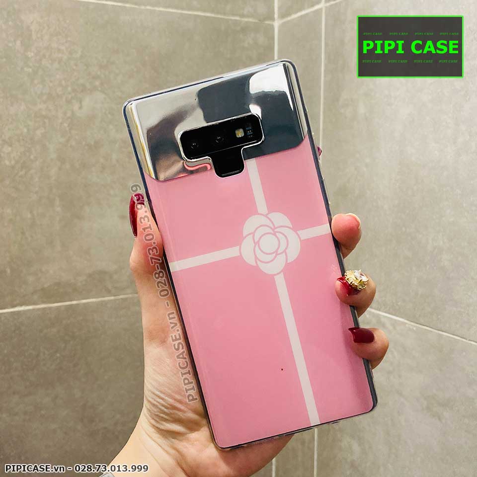 Ốp Lưng Samsung Note 9 - Hoa Trà - Hồng