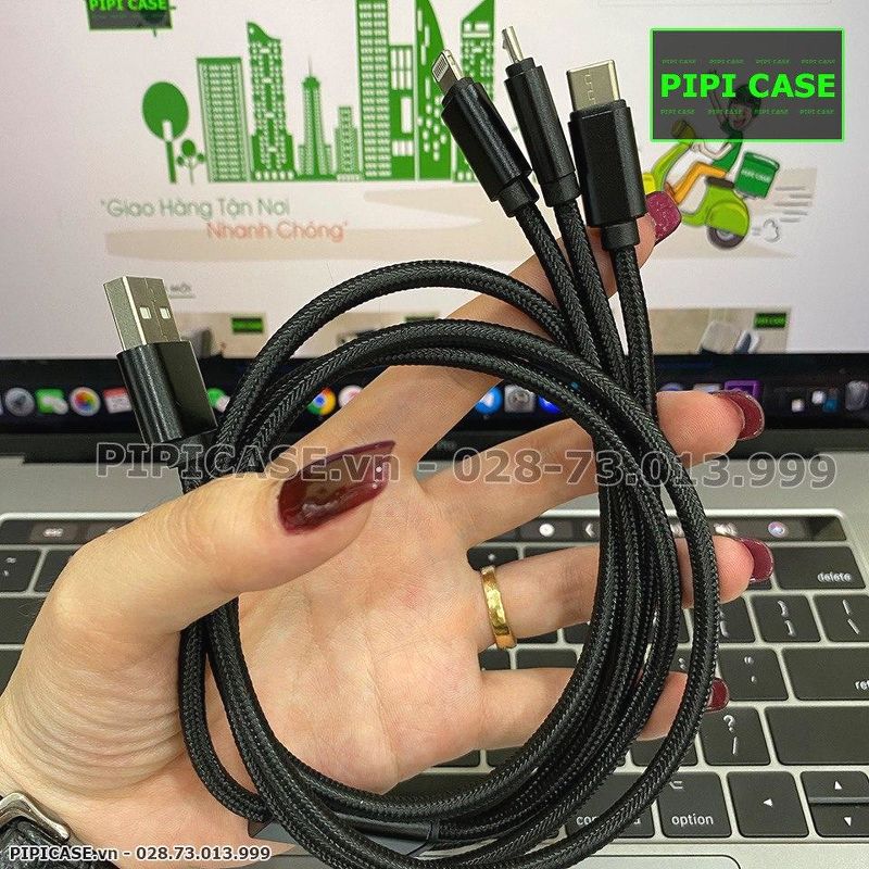 Cáp 3 Đầu - Đen