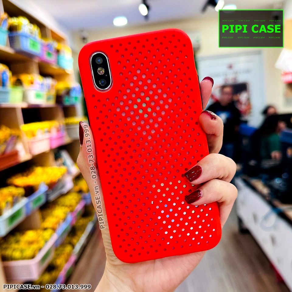 Ốp Lưng iPhone XS Max - Lưới Tản Nhiệt - Đỏ