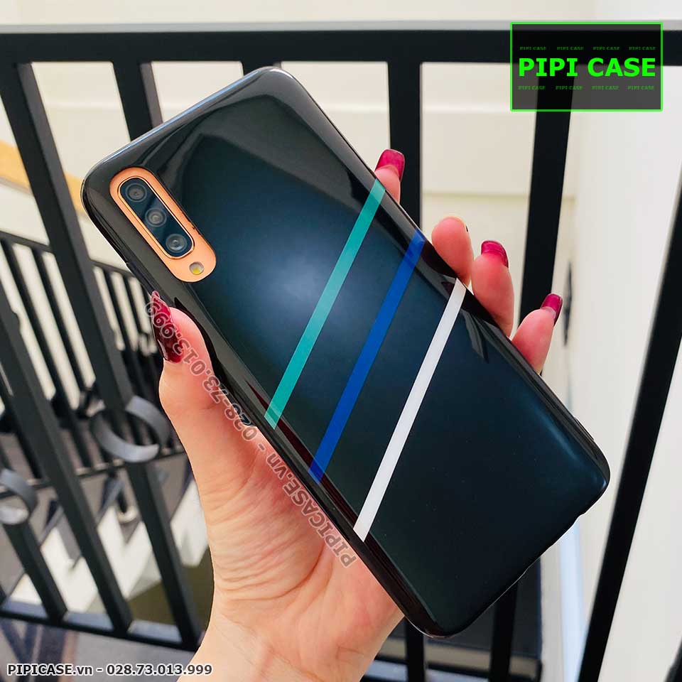 Ốp Lưng Samsung A70 - Line - Xanh