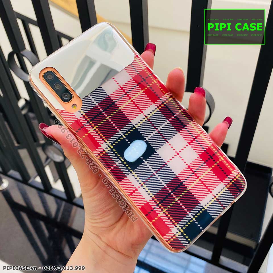 Ốp Lưng Samsung A70 - Gương Caro - Đỏ