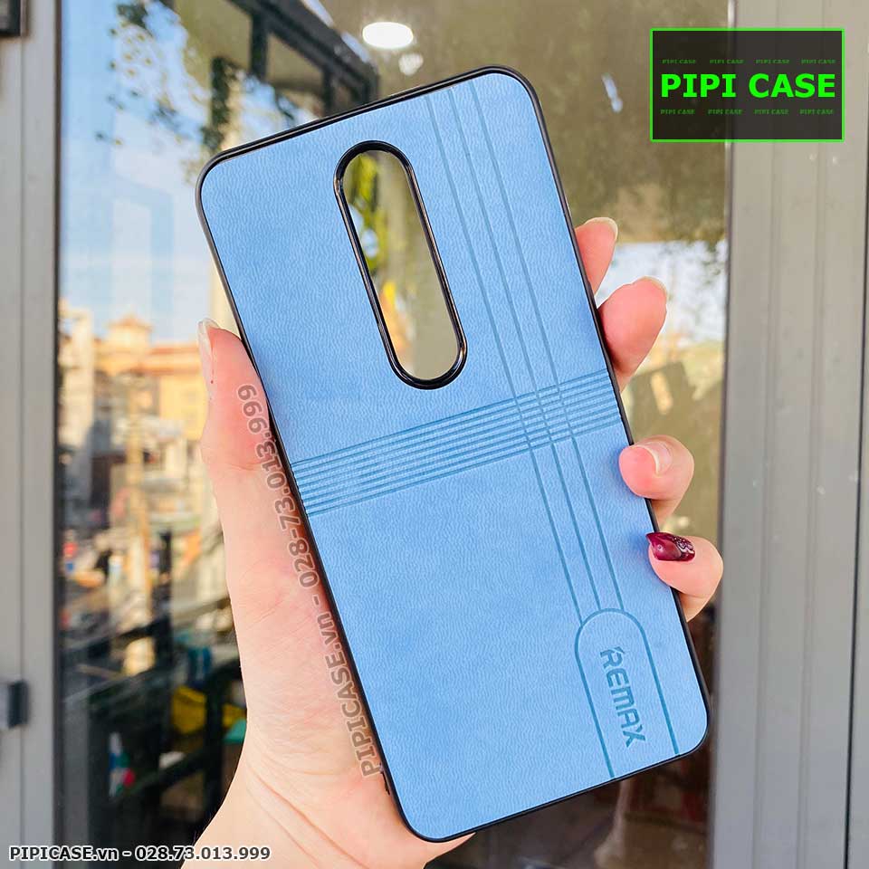 Ốp Lưng Oppo F11 Pro - Da Remax - Xanh Nhạt