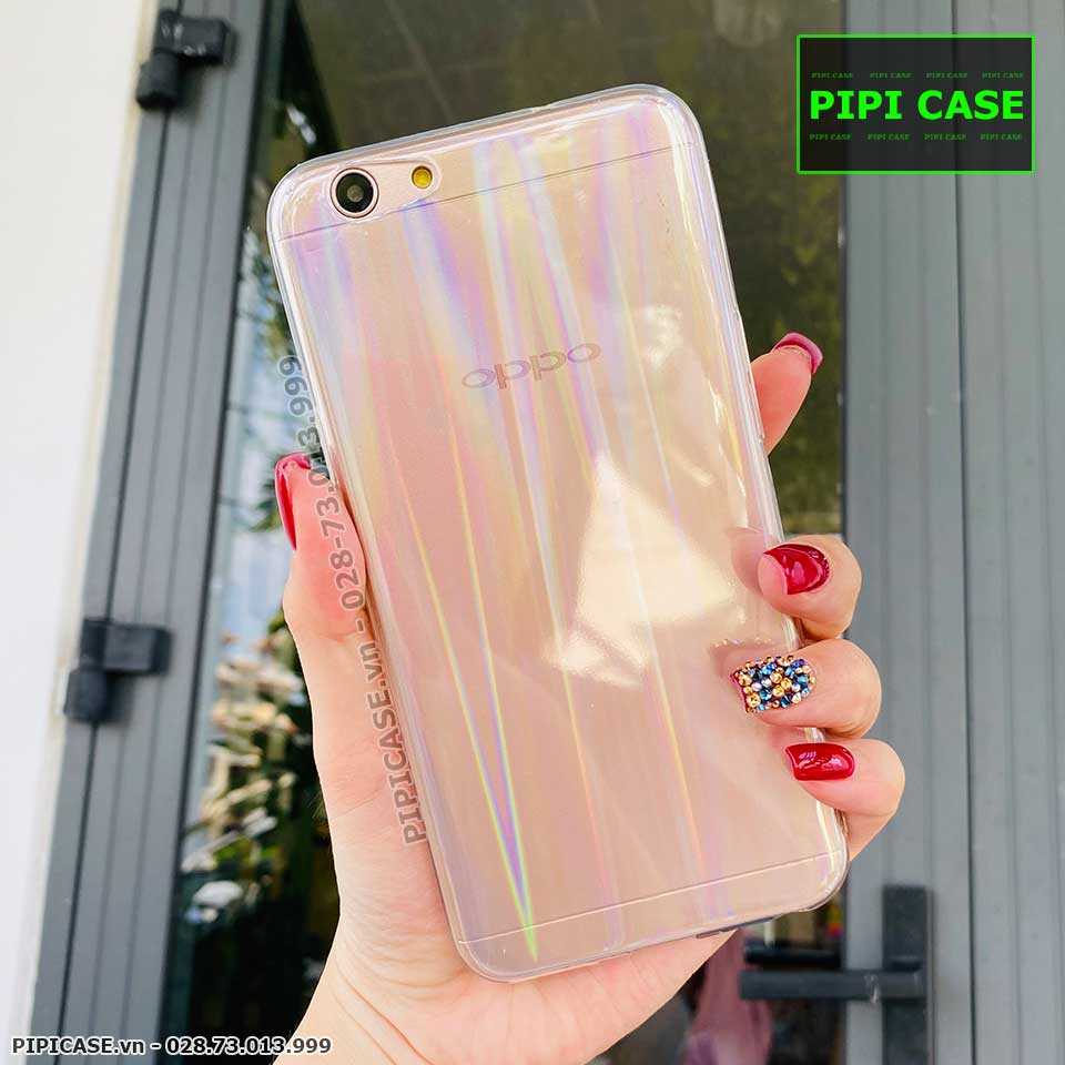 Ốp Lưng Oppo F1s - Rainbow - Trong Suốt