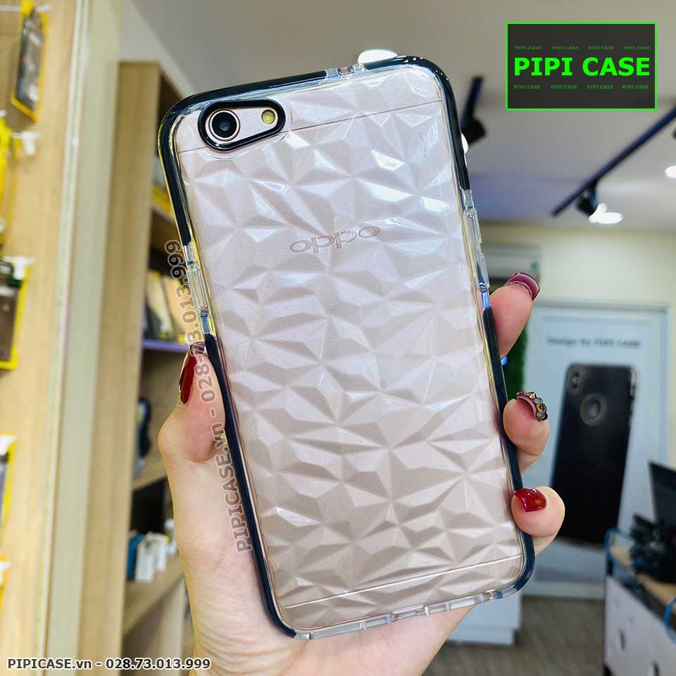Ốp Lưng Oppo F1s - Diamond - Đen