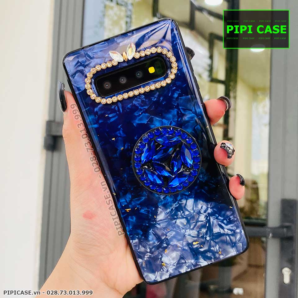 Ốp Lưng Samsung S10 Plus - Thiên Hà - Xanh Dương