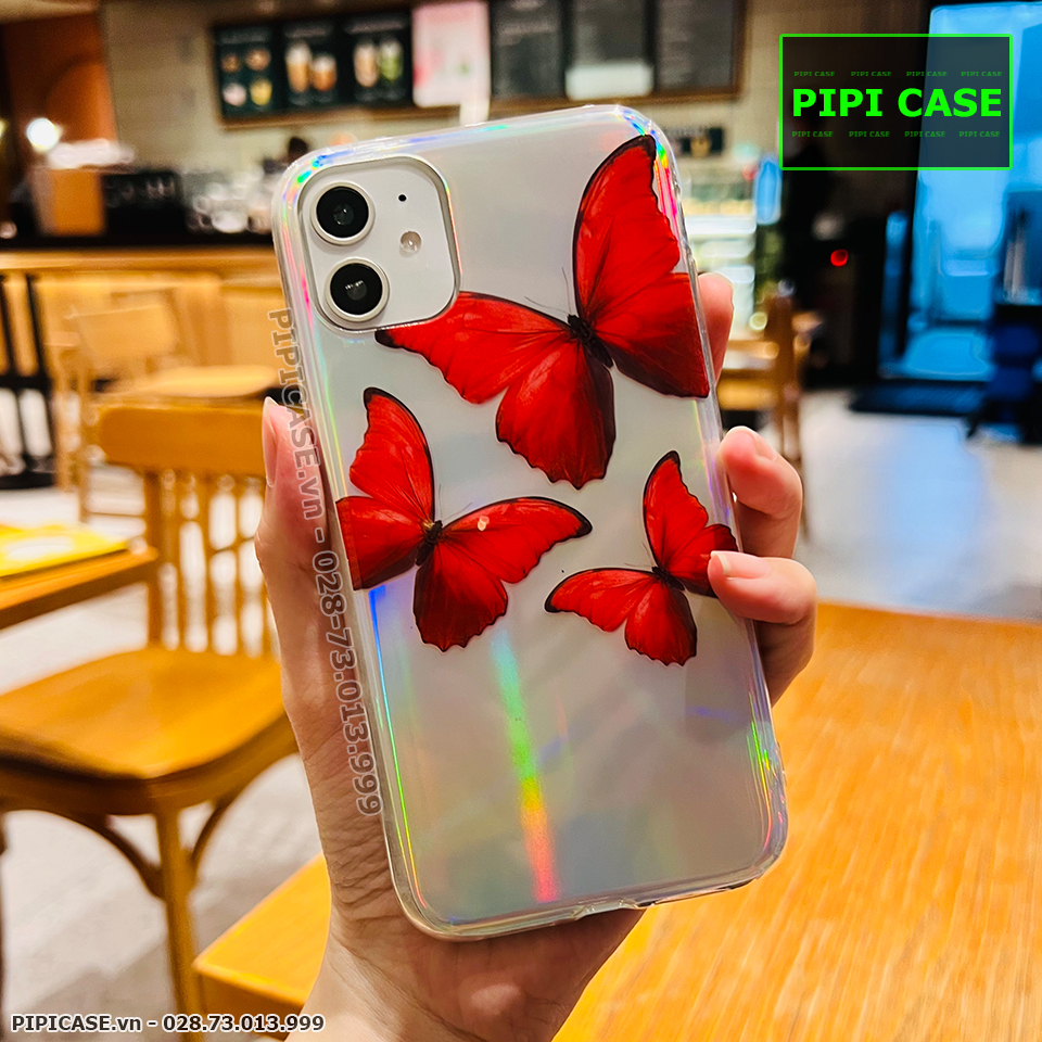 Ốp Lưng iPhone 11 - Butterfly 3 - Đỏ