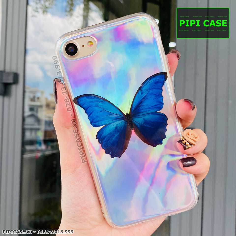 Ốp Lưng iPhone 8 - Butterfly - Xanh Dương