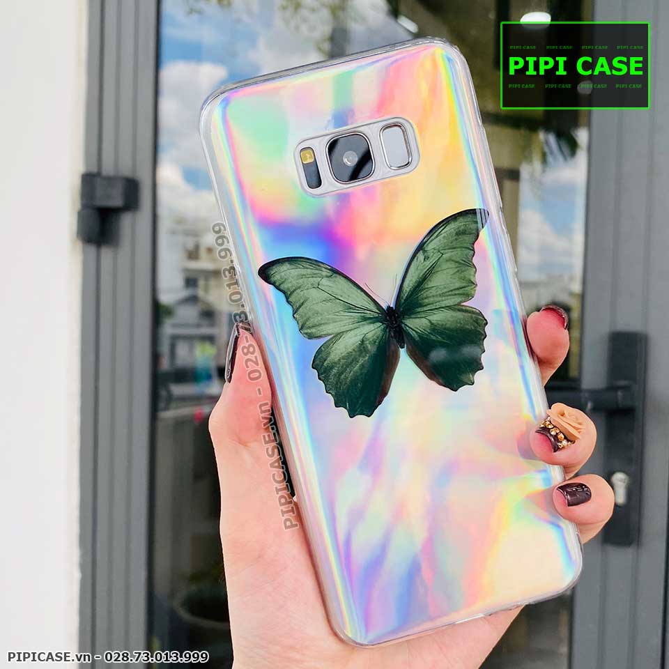 Ốp Lưng Samsung S8 Plus - Butterfly - Xanh Lá