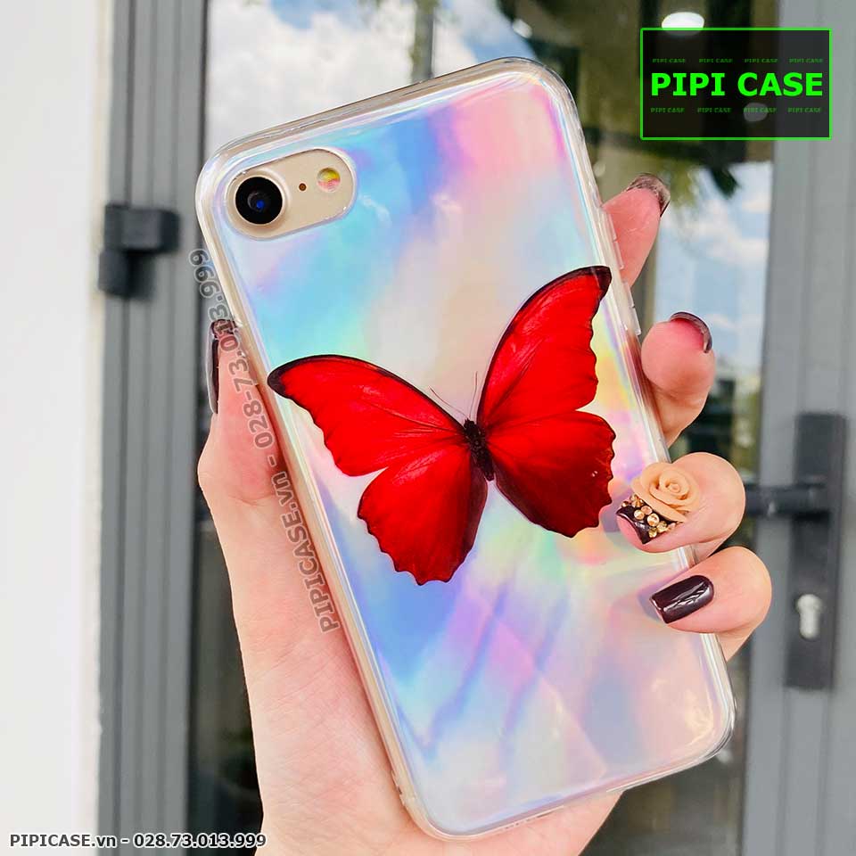 Ốp Lưng iPhone  8 - Butterfly - Đỏ