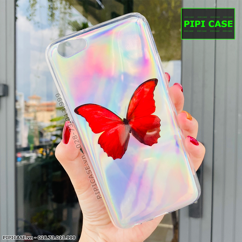 Ốp Lưng Oppo F3 - Butterfly - Đỏ