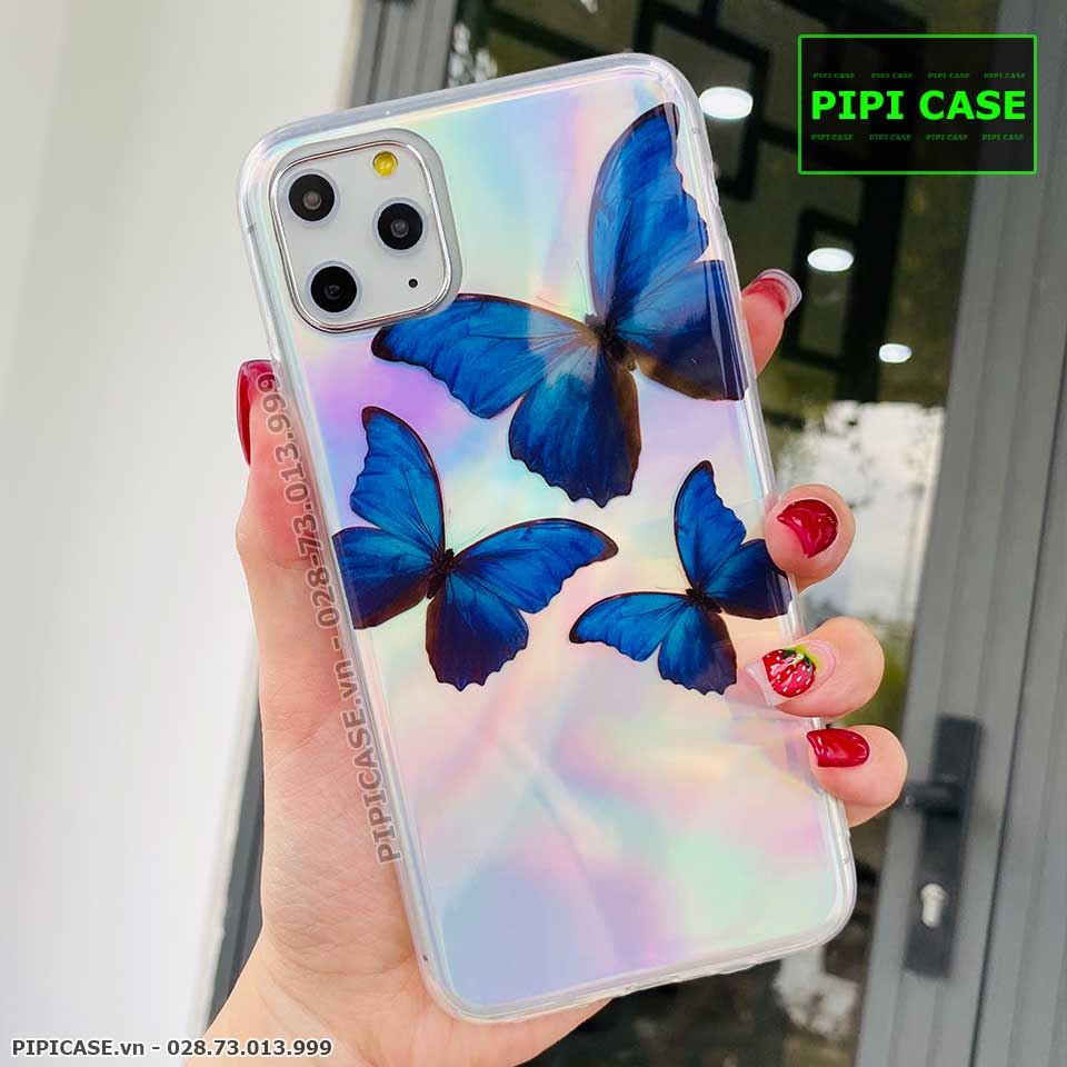 Ốp Lưng iPhone 11 Pro - Butterfly 3 - Xanh Dương