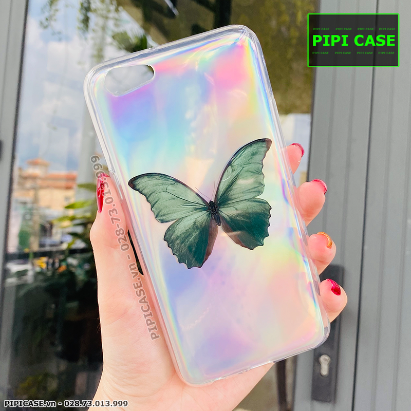 Ốp Lưng Oppo F3 - Butterfly - Xanh Lá