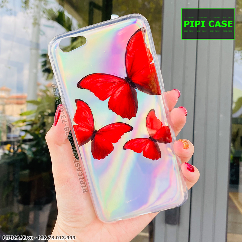 Ốp Lưng Oppo F3 - Butterfly 3 - Đỏ