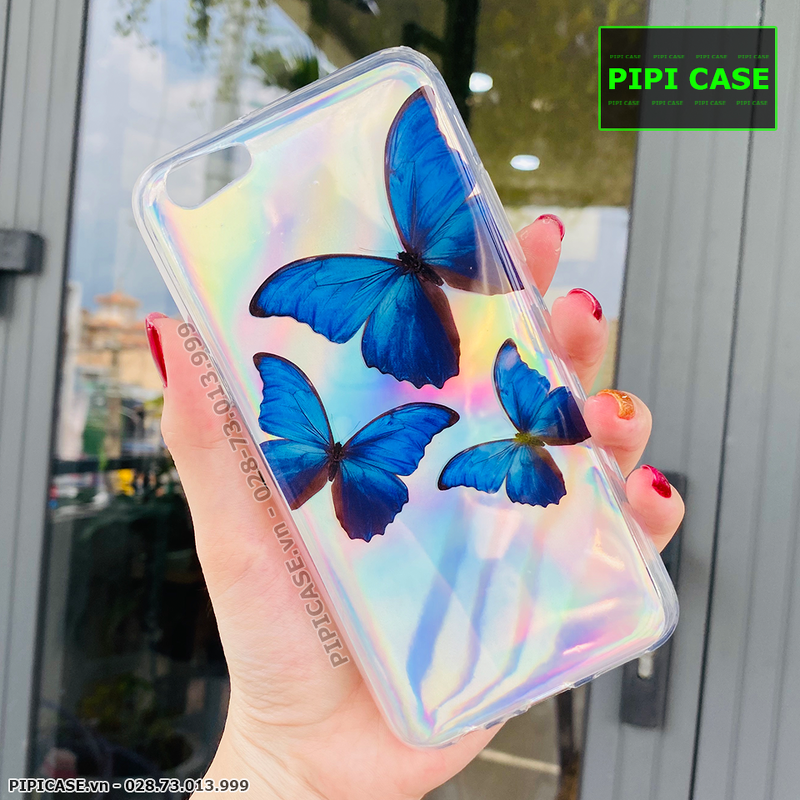 Ốp Lưng Oppo F3 - Butterfly 3 - Xanh Dương