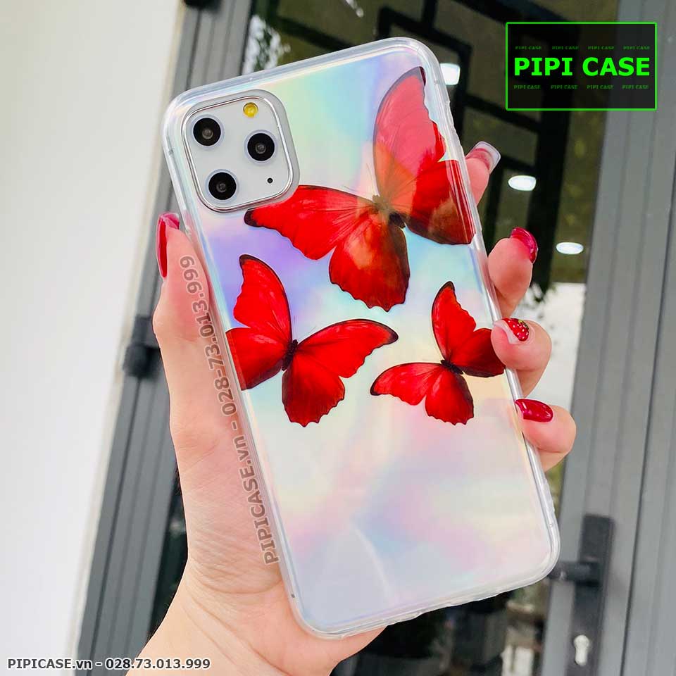 Ốp Lưng iPhone 11 Pro - Butterfly 3 - Đỏ