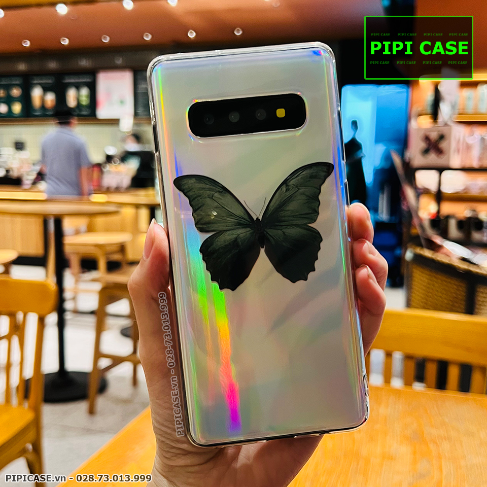 Ốp Lưng Samsung S10 Plus - Butterfly - Xanh Lá
