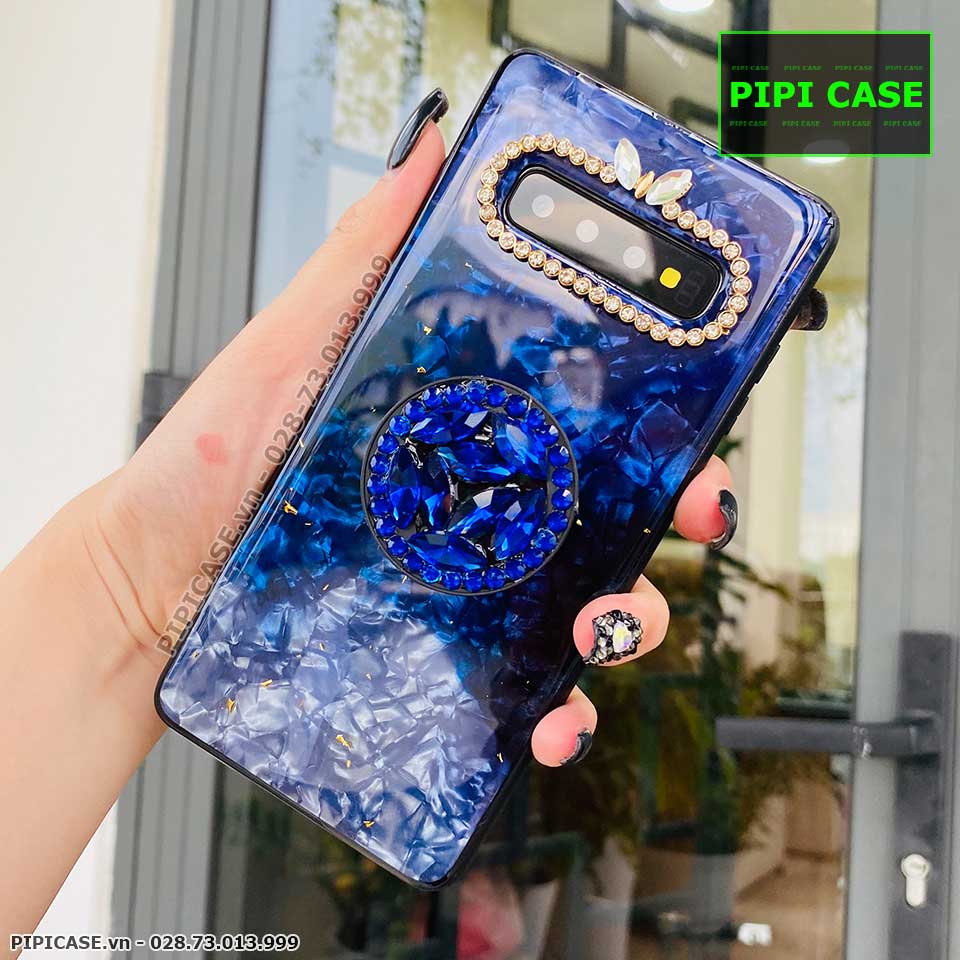 Ốp Lưng Samsung S10 Plus - Thiên Hà - Xanh Dương