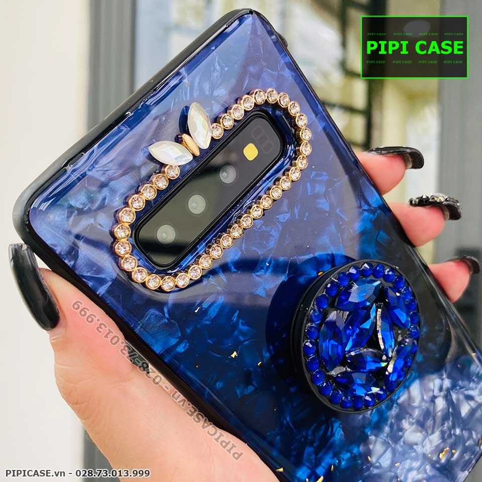 Ốp Lưng Samsung S10 Plus - Thiên Hà - Xanh Dương