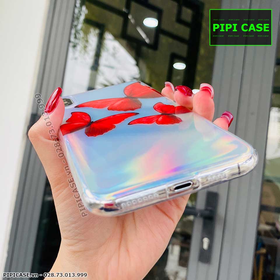 Ốp Lưng iPhone XS Max - Butterfly 3 - Đỏ