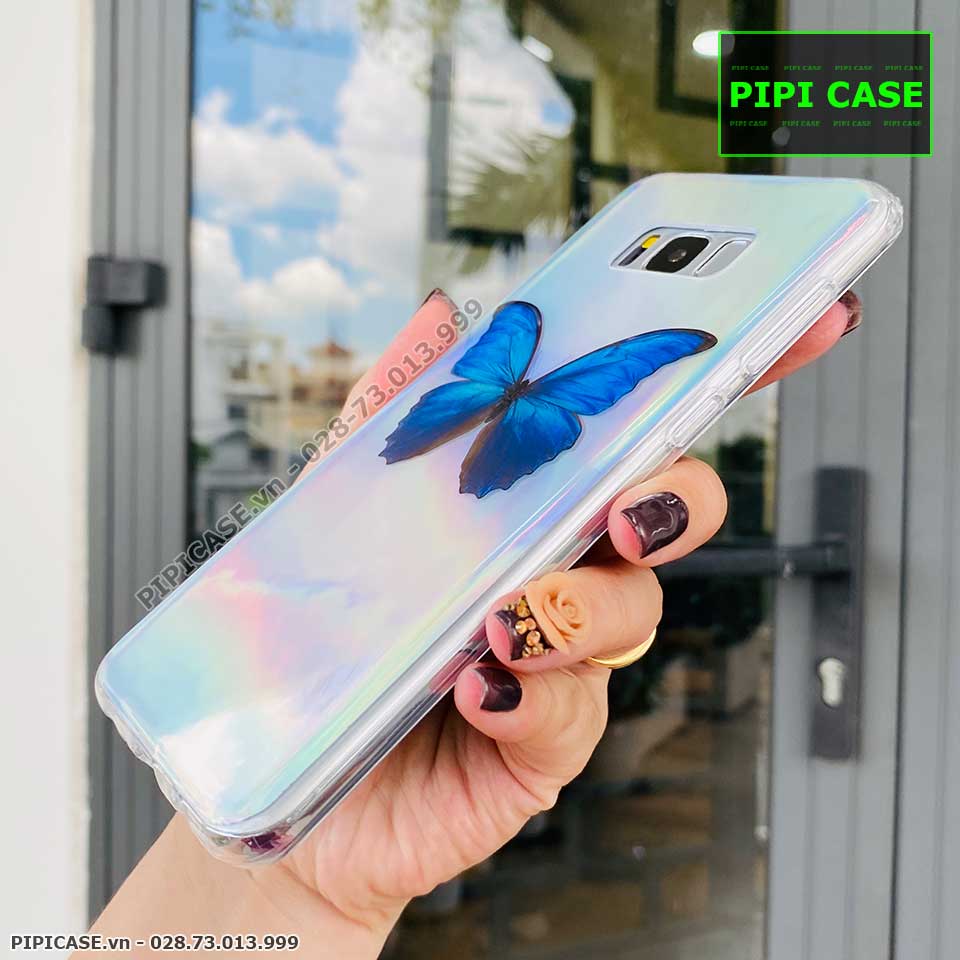 Ốp Lưng Samsung S8 Plus - Butterfly - Xanh Dương