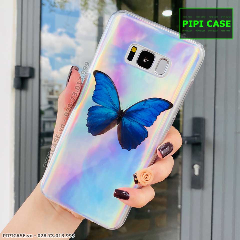 Ốp Lưng Samsung S8 Plus - Butterfly - Xanh Dương