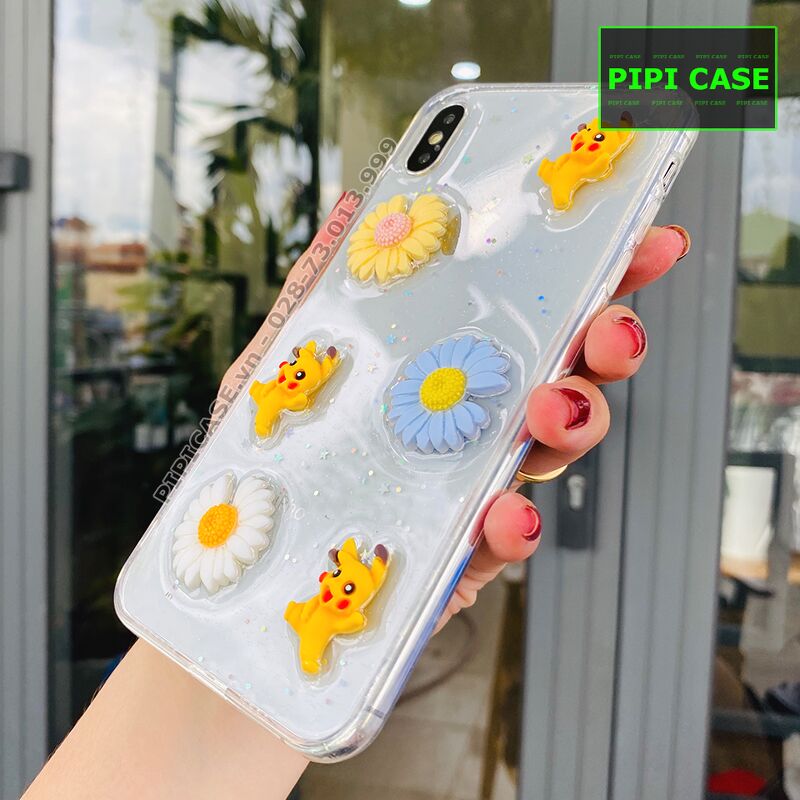 Ốp Lưng iPhone X / XS - Họa Tiết Nổi - Pichu