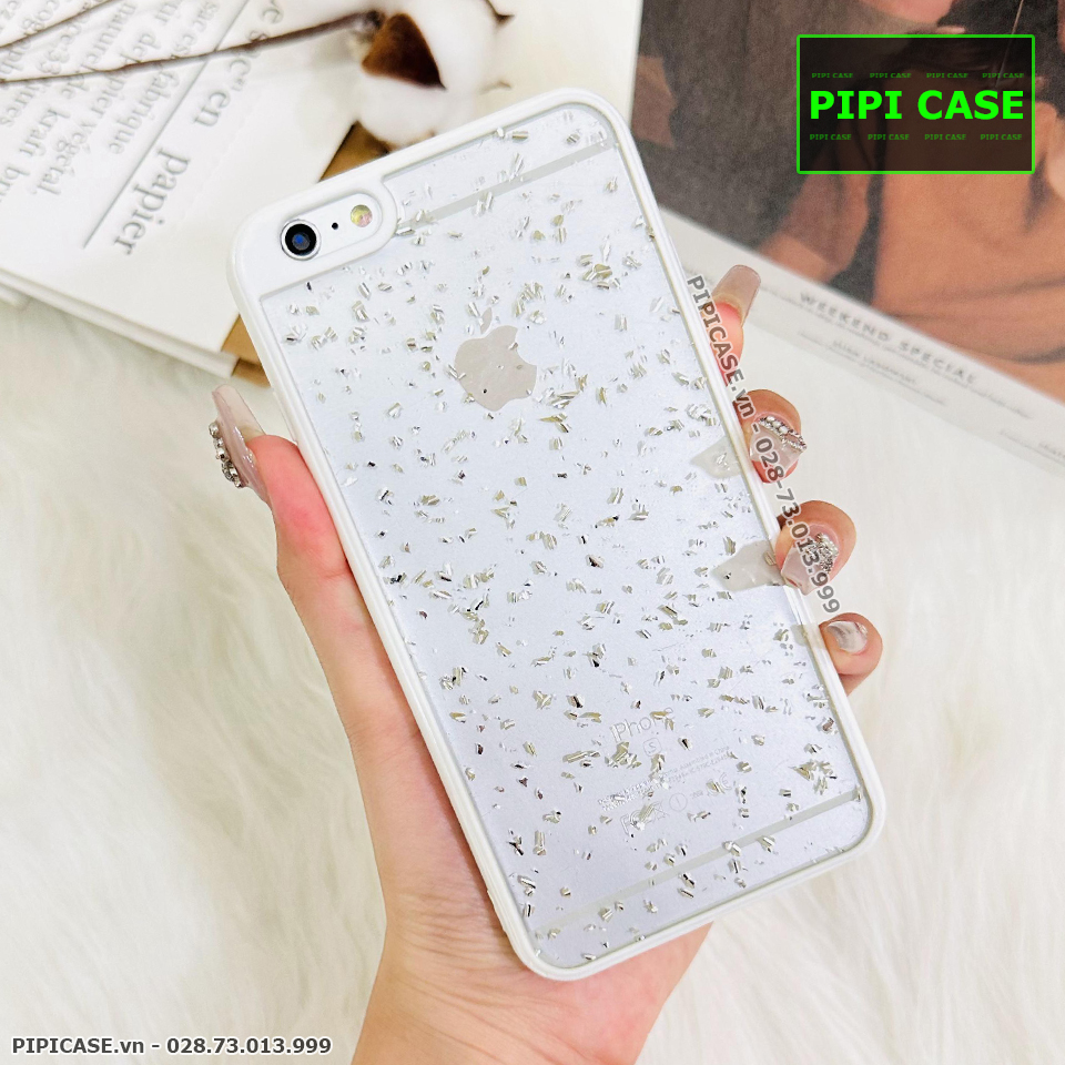 Ốp Lưng iPhone 6 Plus / 6S Plus - Lấp Lánh - Trắng
