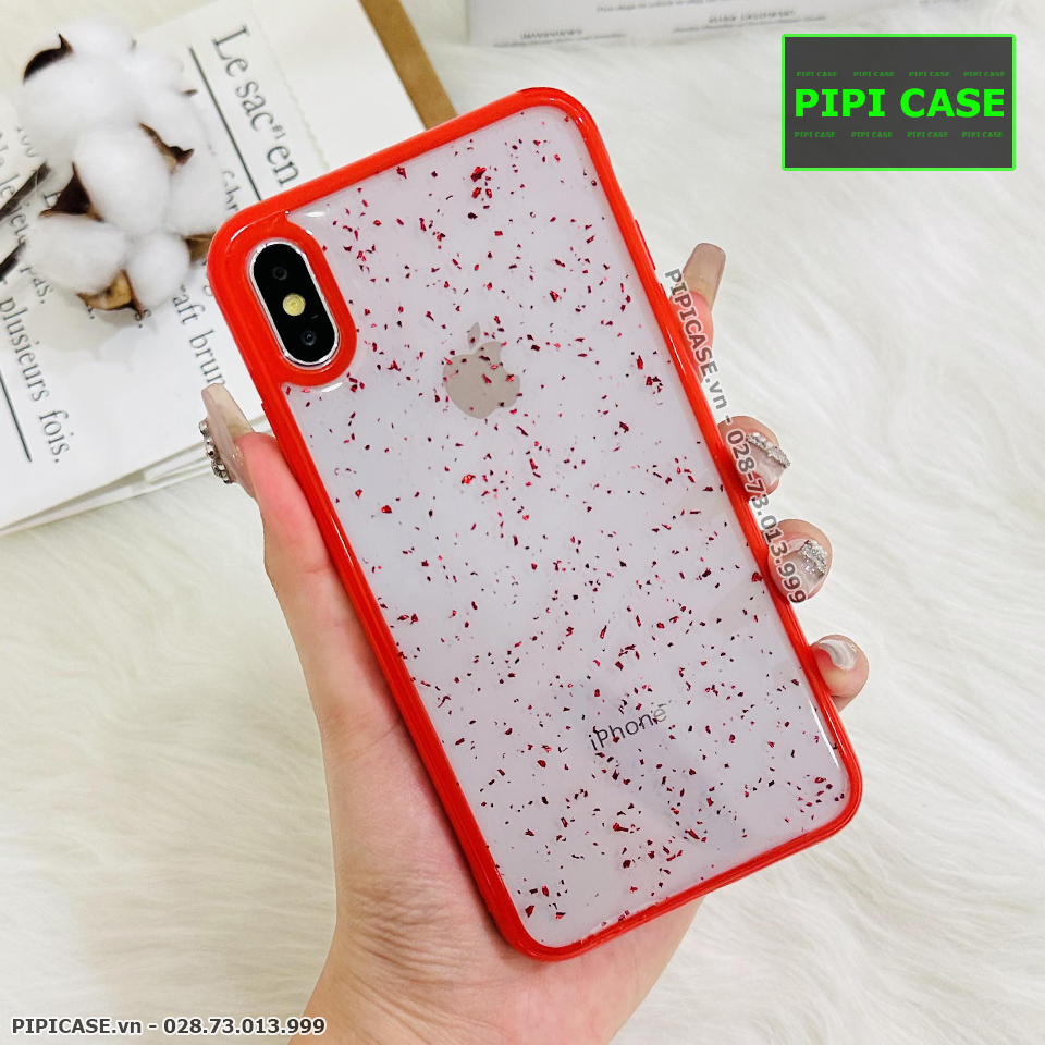 Ốp Lưng iPhone X / XS - Lấp Lánh - Đỏ
