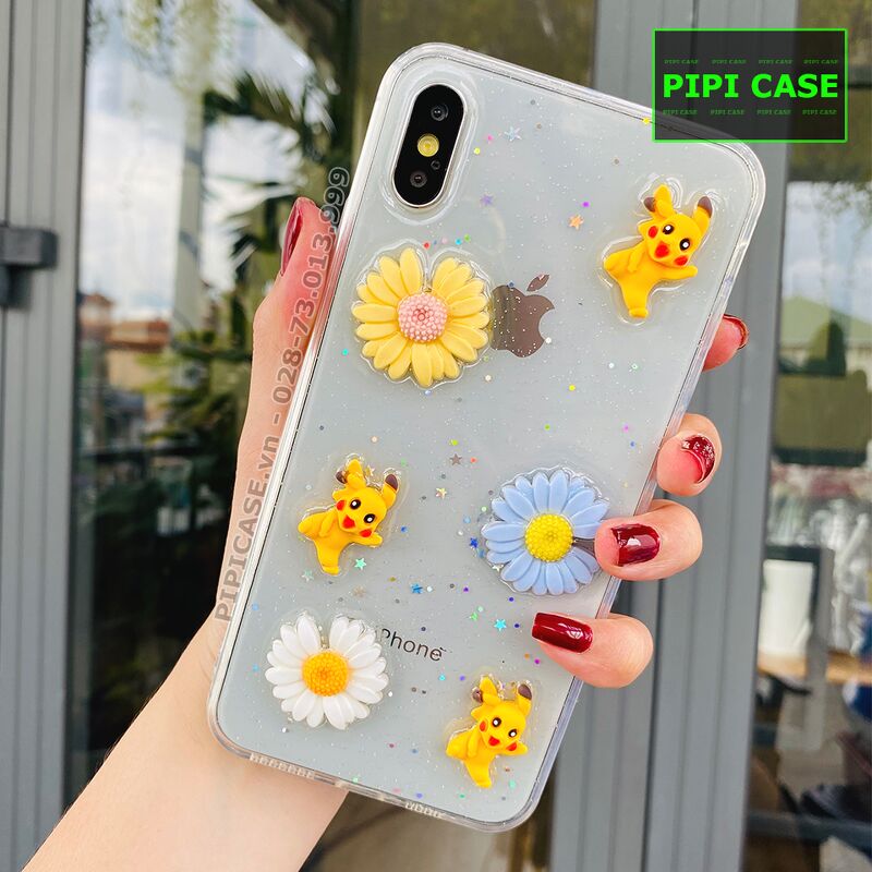 Ốp Lưng iPhone X / XS - Họa Tiết Nổi - Pichu
