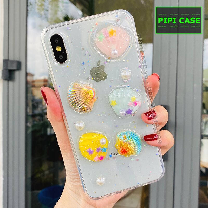Ốp Lưng iPhone X / XS - Họa Tiết Nổi - Sò