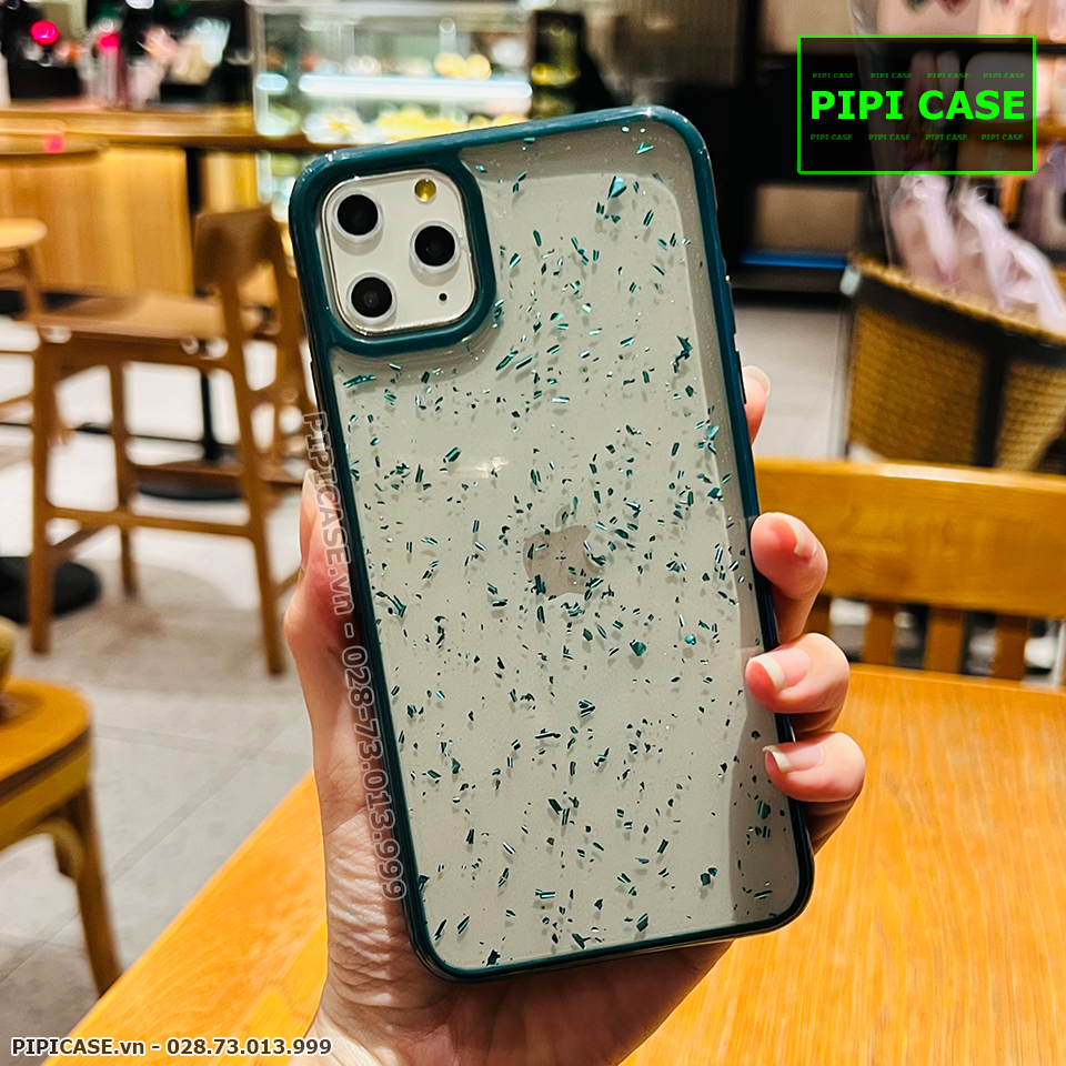 Ốp Lưng iPhone 11 Pro Max - Lấp Lánh - Xanh